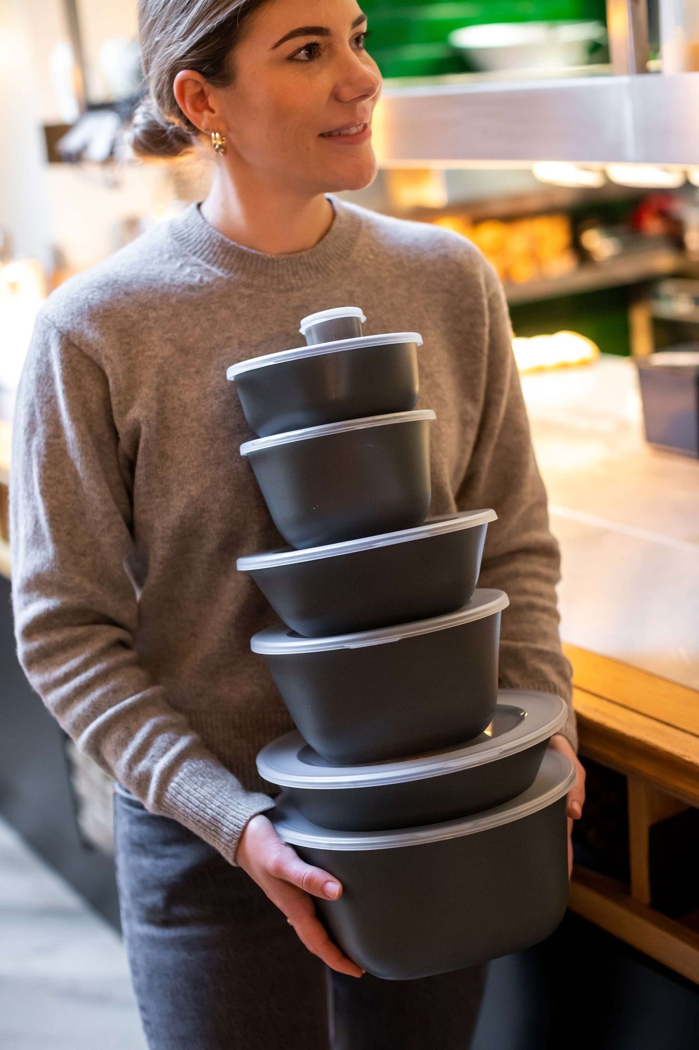 Meal Prep Bakjes met Vakjes en Deksel 1,5 L (Set van 6) - Slim Gescheiden Bewaren